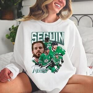 Tyler Seguin Bootleg Style White Sweater, Ice Hockey Player Sweatshirt